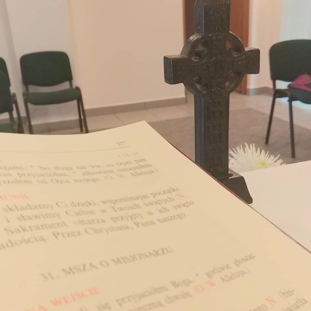 W liturgii wspomniany irlandzkiego świętego a ja w Polsce w naszym domu werbistów w Michałowicach sprawowałem Eucharysti