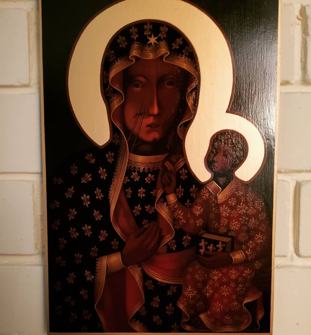 W moim pokoju na szczególnym miejscu jest ta ikona. Otrzymałem ją jako prezent od młodych Irlandczyków - dar wdzięcznośc
