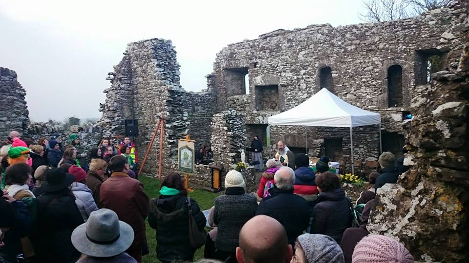 We are just about to celebrate Holy Mass at the hill of Slane…