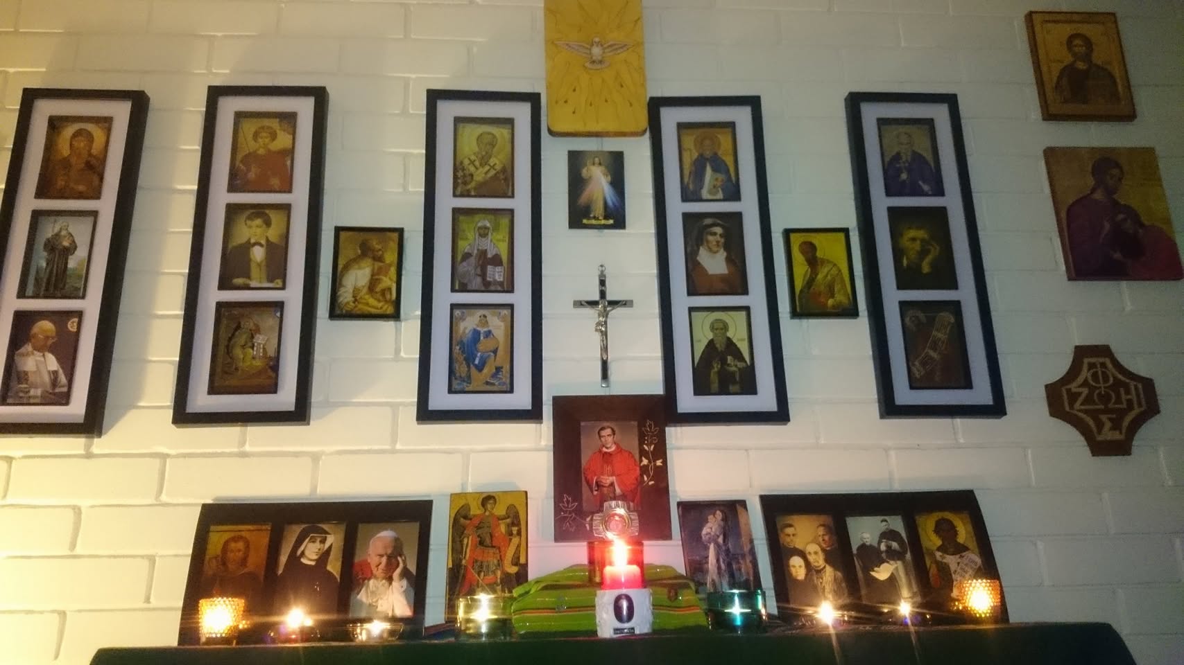 Let us celebrate All Saints! :) Here is my private prayer corner in my room in Maynooth with my closest friends in Heave