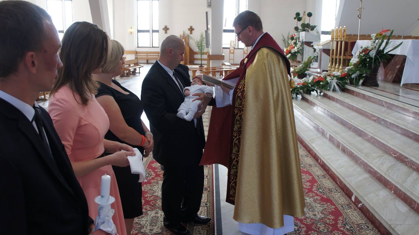 Tomorrow I'm flying back home to Dublin but before that tonight I had a privilege to baptise a baby. His name is Stanisł