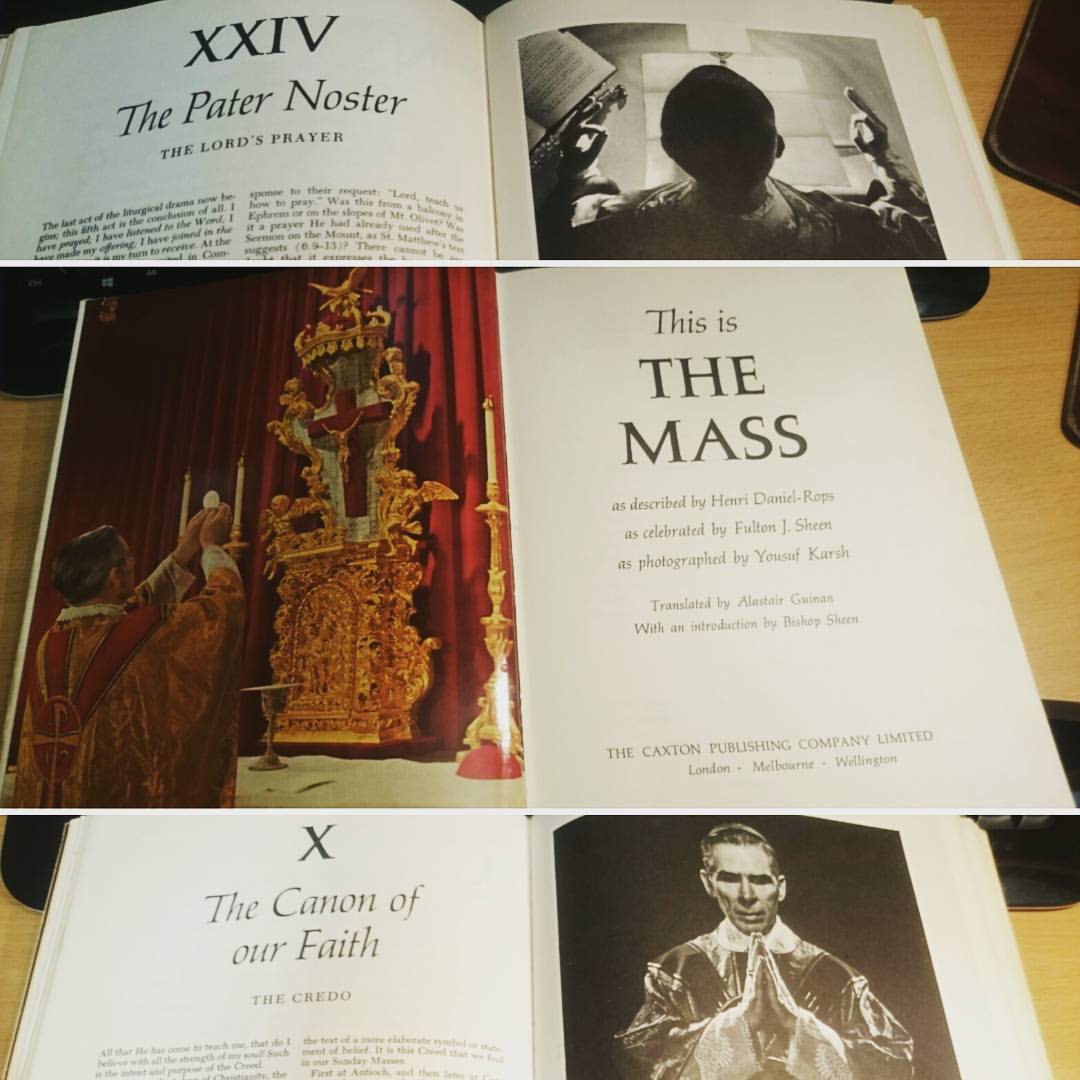 Today I have found this precious book about the Mass with the photos of the celebration by Archbishop Fulton J. Sheen :)