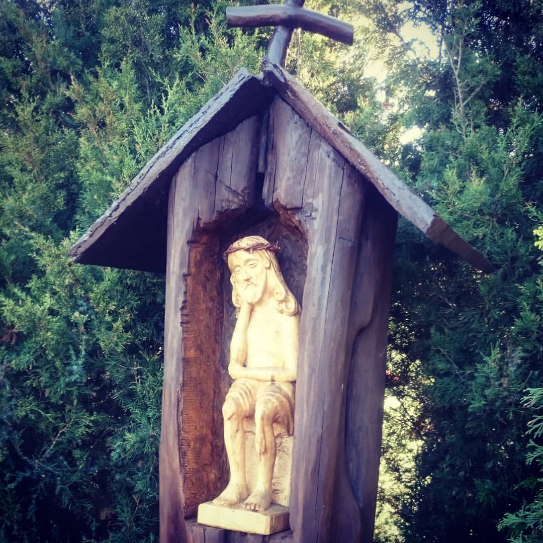 My confrerers from our SVD community nearby Warsaw just put outside their house this beautiful sculpture of the Pensive 