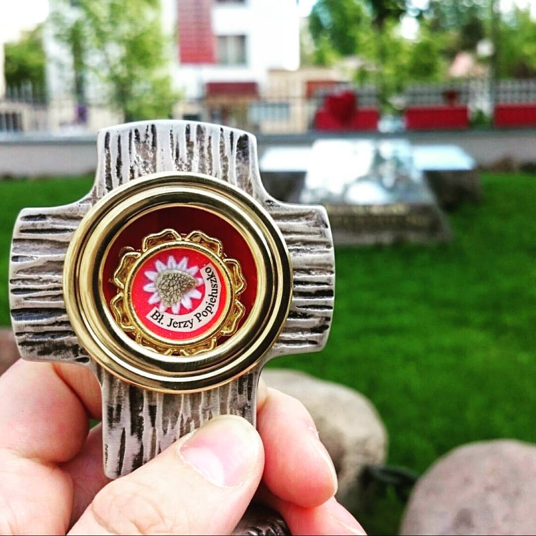 These are the relics of Blessed Jerzy on the day I got them from the Shrine last year on 13th of May, the day of our Lad