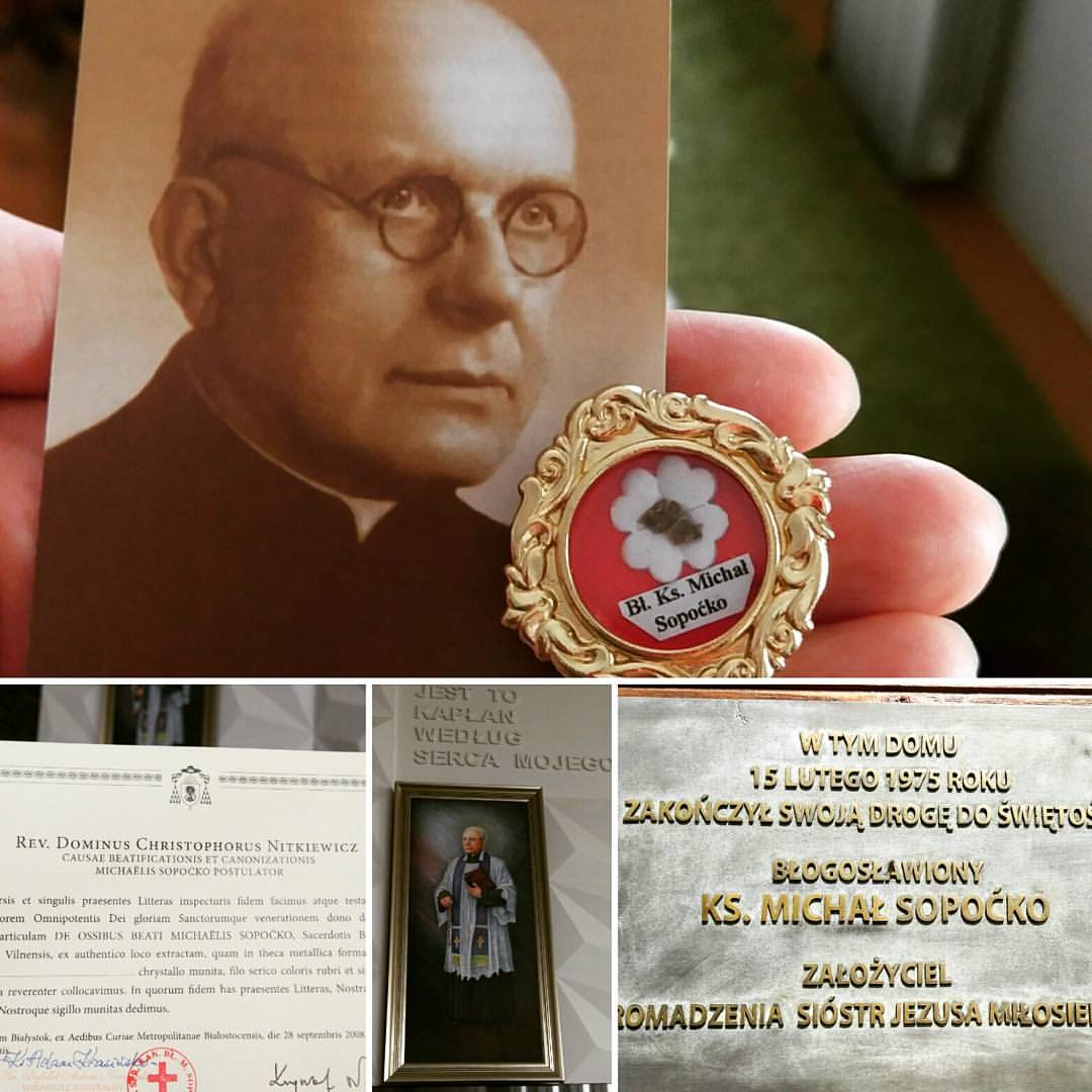 (rozszerzony opis po polsku poniżej angielskiego)
Today I have received first class relics of blessed Michal Sopocko. S