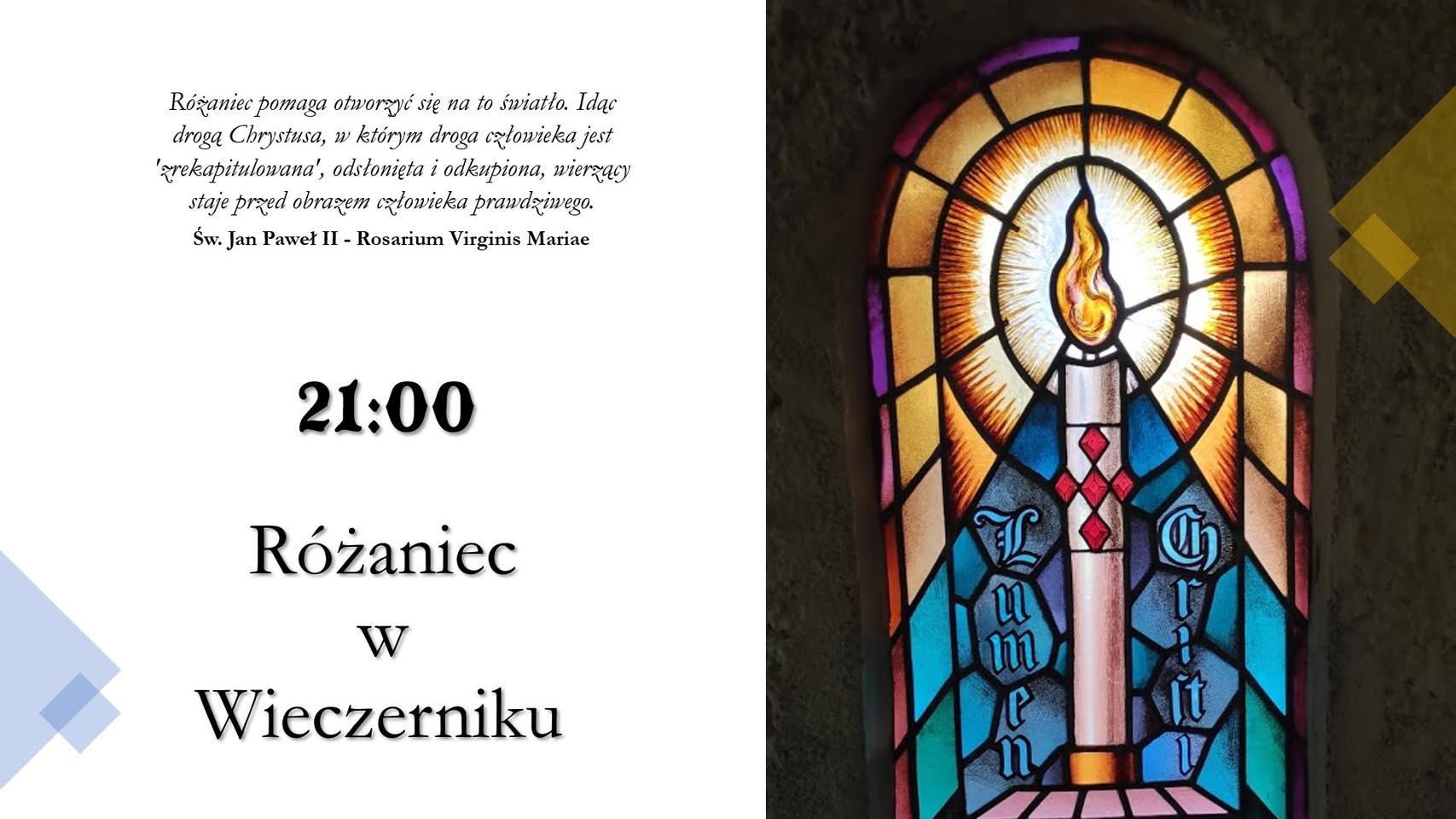 📿Zapraszam na różaniec dziś wieczorem w naszym Wieczerniku na…