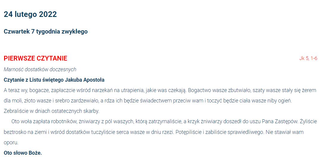 Słowo liturgii na dziś, jak wiele razy w wydarzeniach…