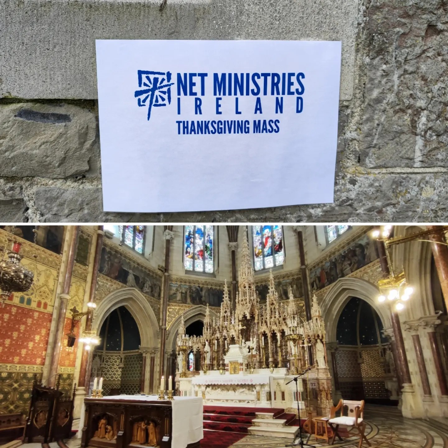 Dzisiejsze popołudnie to piękna celebracja dziękczynna z NET Ministries Ireland . Eucharystia po