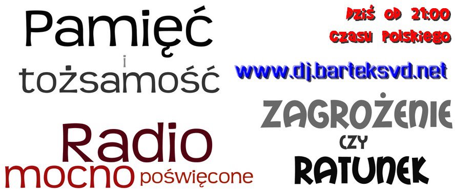 Zapraszam dziś od 21:00 na www.dj.barteksvd.net! :)