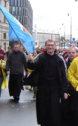 Wracając z papieskiej Mszy w 2006 roku - Warszawa.